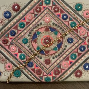 **sold NWT flat boho clutch w/ chain strap